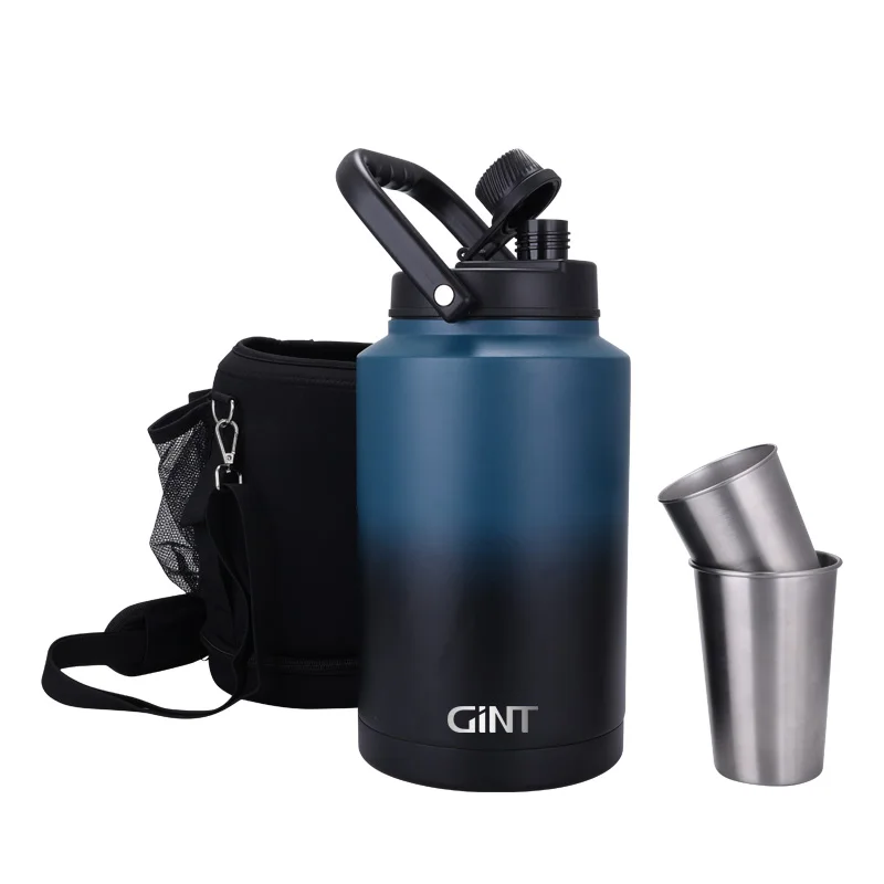 128oz Insulated Water Jug One Gallon Vacuum flask Water Bottle with Stainless steel Handle bottle insulated tumbler 128oz