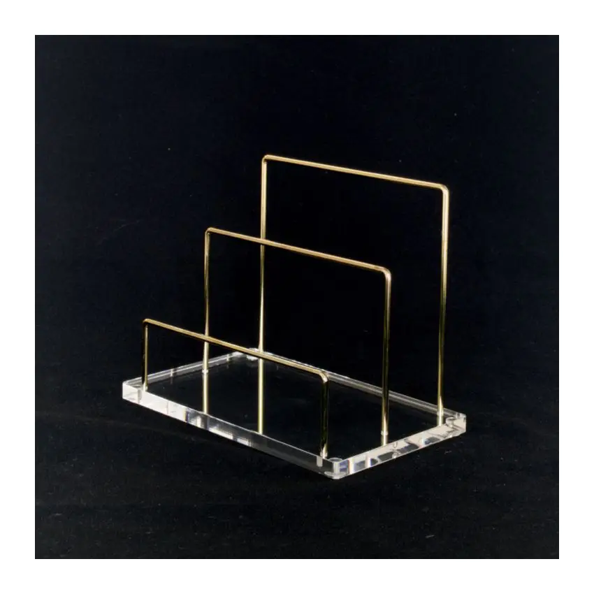 Оптовая продажа от производителя, Настольный акриловый Органайзер для сортировки букв, металлические разделители