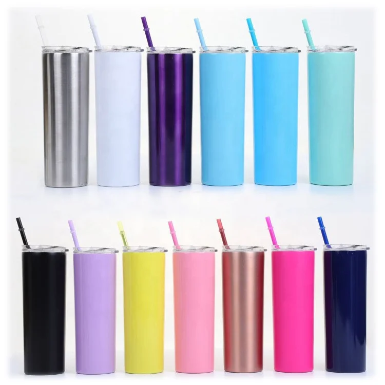 20 oz rose gold Vacuum Insulated Double Wall Stainless Steel tumbler with straw for Coffee Tea Beverages