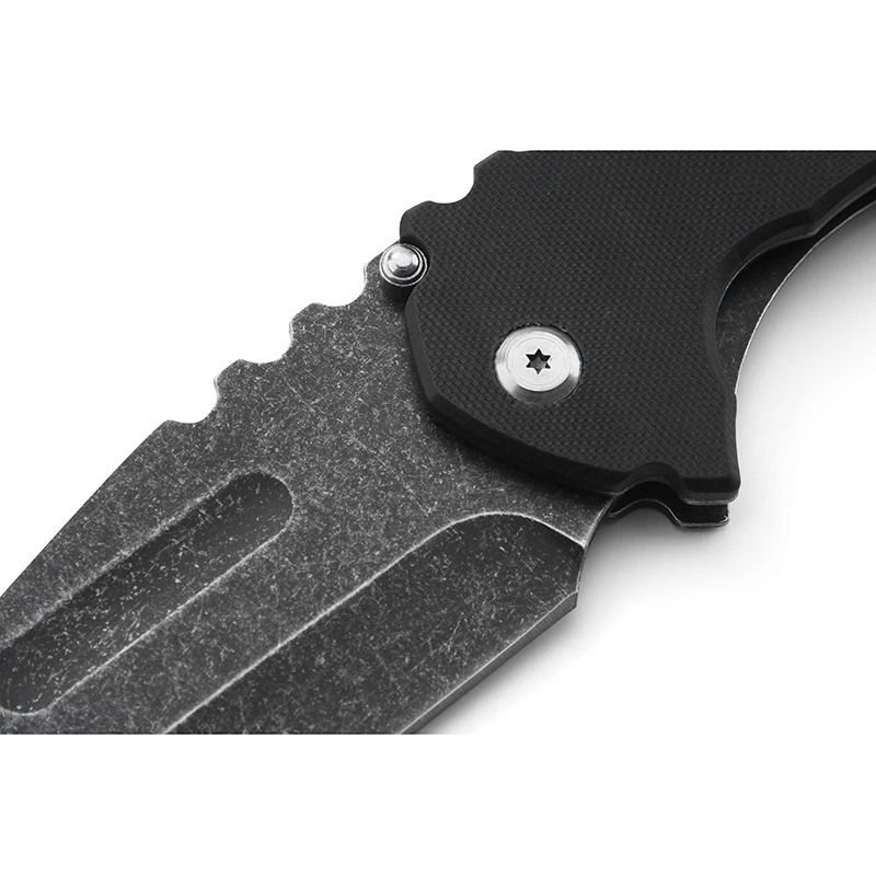  Yangjiang Factory Free Sample Stainless Steel Blade + G10 Handle Outdoor Tactical Survival Hunting Folding Knife With Nylon