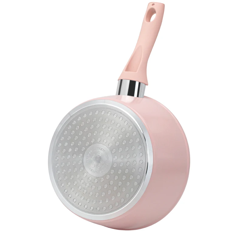 Korean non stick milk soup pot and pan for breakfast noodle porridge cooking nonstick soup pot with handle