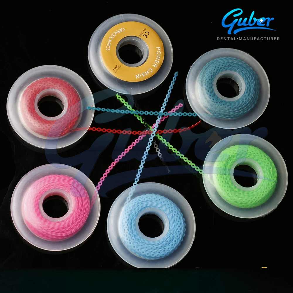 Manufacturer ortho elastic power chain orthodontic power chain good quality 39 kinds colored dental power chain