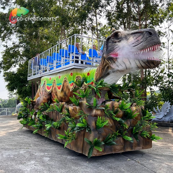 Dinosaur theme park dinosaur car simulation dinosaur tour bus Jurassic Park entertainment facilities