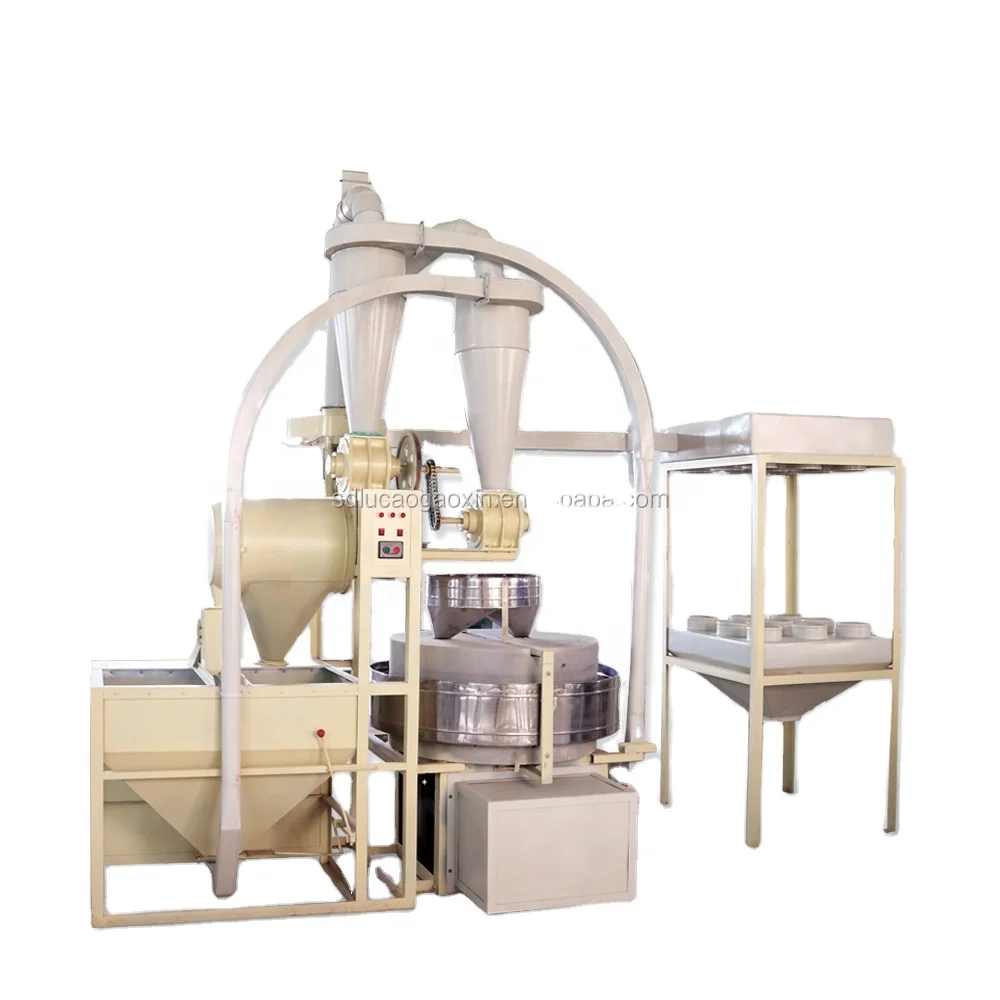 Automatical electrical New style pure natural purpose wheat flour stone mill for with three layers natural stone