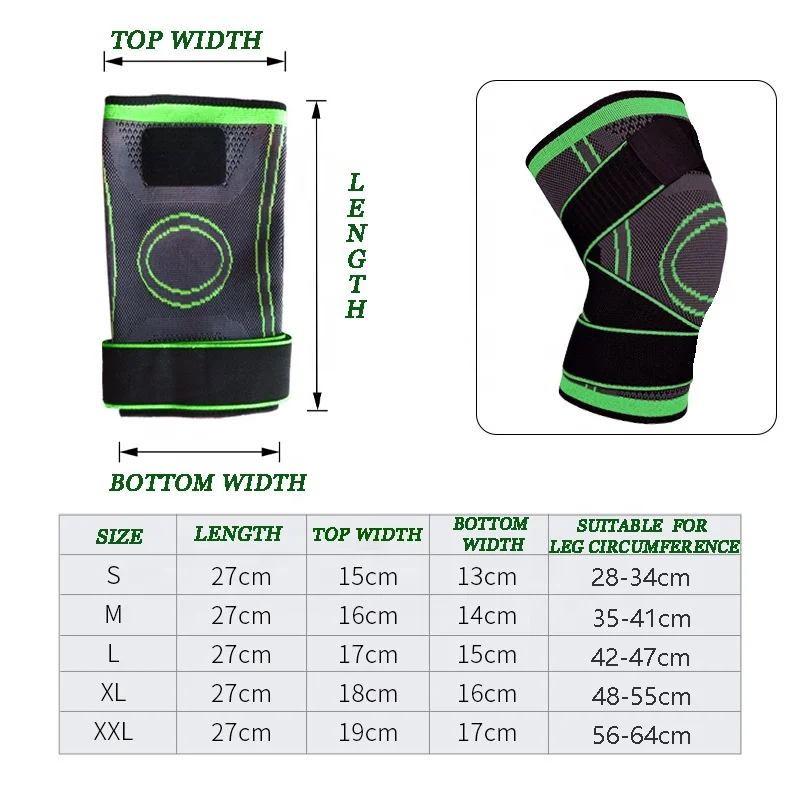 Yugland New Arrival Custom Wholesale Nylon Knit Wrap Knee Sports Support Hinged Knee Pads, Knee Pads