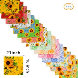 New Fashion Sunflower Pattern Fat Quarter 100% Cotton Printed Quilting Fabric