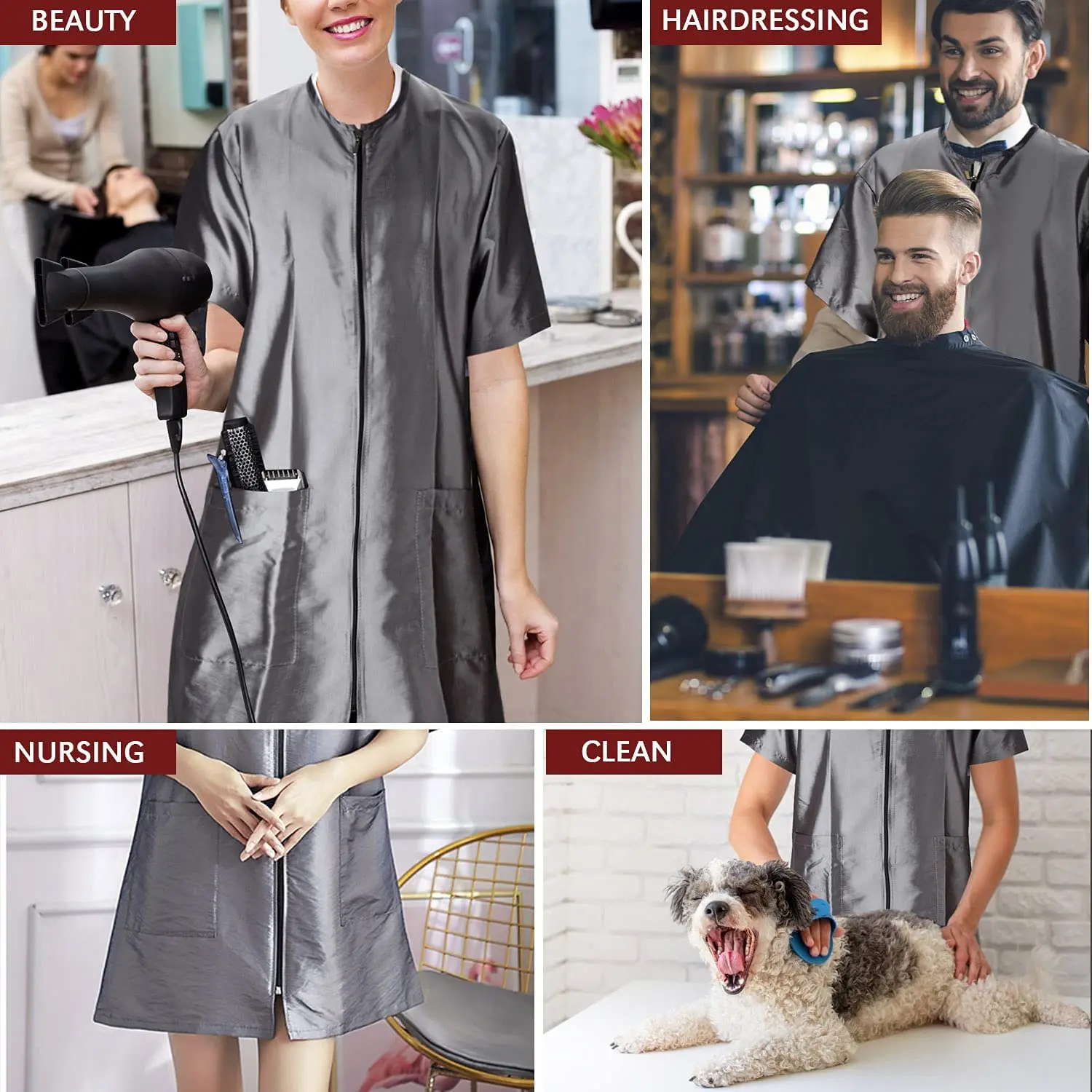 Водонепроницаемый Фартук для парикмахерской с логотипом косметологическая форма стрижки парикмахерские куртки оптовая продажа на заказ