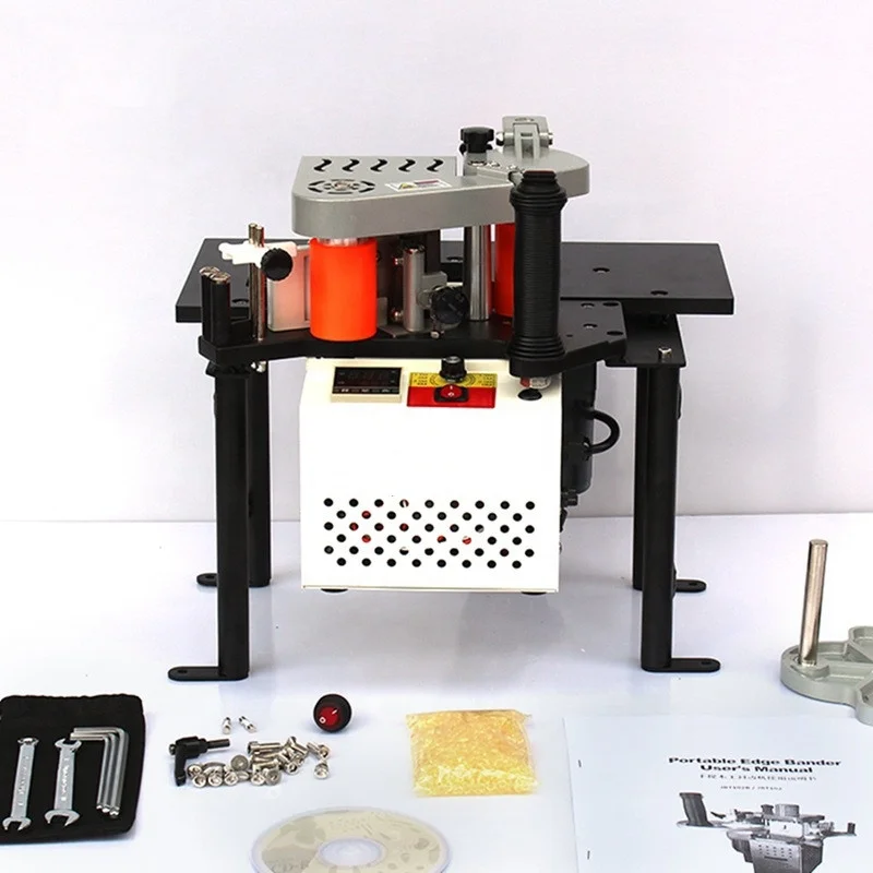 Portable PVC MDF Melamine Manual Edge Bander Mini Straight Curve Edge Banding Machine For Special Shape Parts