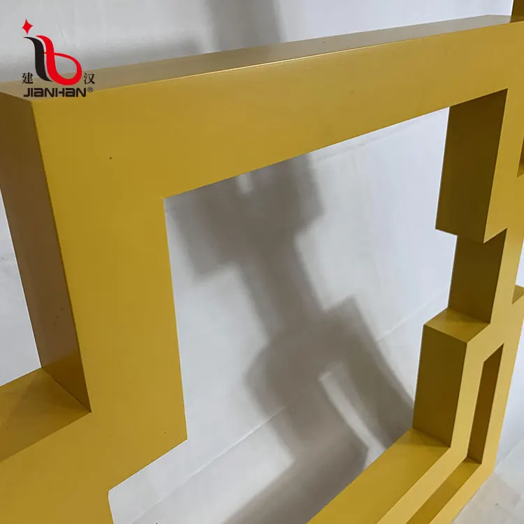 customized yellow exterior aluminum curtain wall panel laser cut wall art aluminium panel