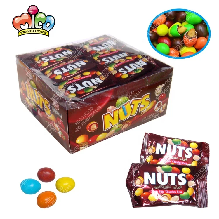 chocolate coated colorful chewing peanut