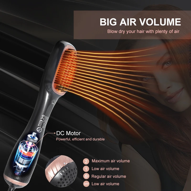 Electric Brush Hair Portable Hair Straightener Brush Hair Combs And Brushes