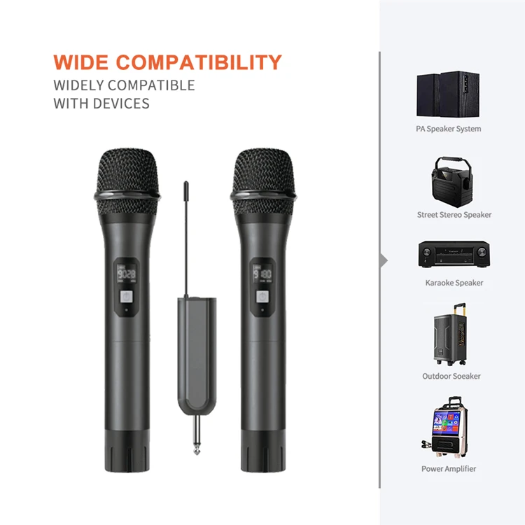 Factory Direct Broadcast Noise Cancelling Uhf Universal Microphone With Receiver