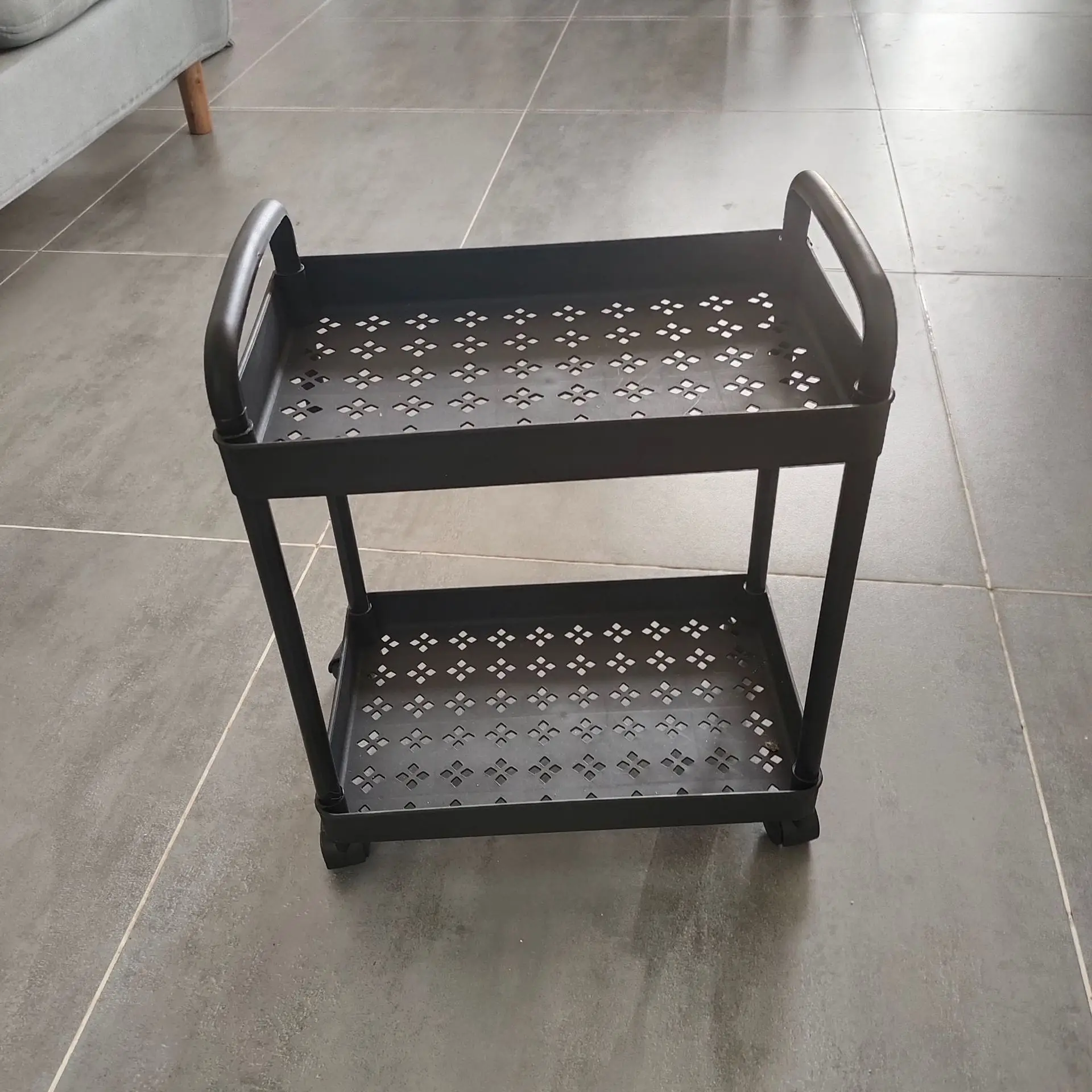 Wheeled trolley Toilet storage rack Living room floor mobile snack storage rack Multi-layer household storage rack