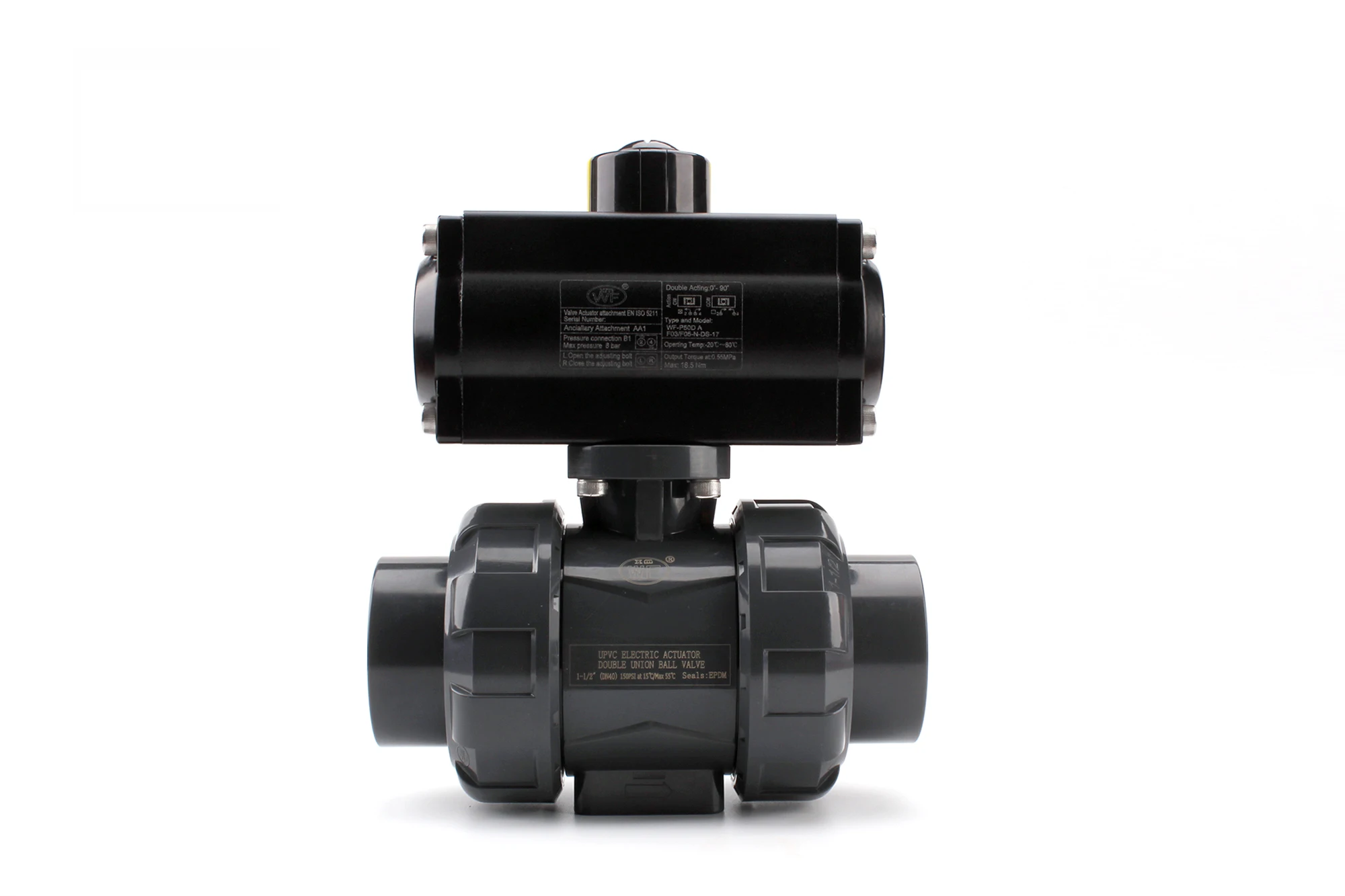 Industry use DIN/JIS/ANSI PVC pipe fittings UPVC/CPVC/PPH/PVDF SCH80 EPDM/VITON true union ball valves