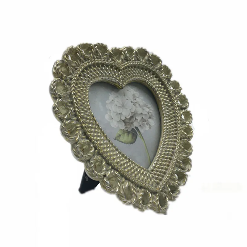 
Heart-shaped Design Resin Rattan Photo Frame Hanging Picture Frame Bilderrahmen 