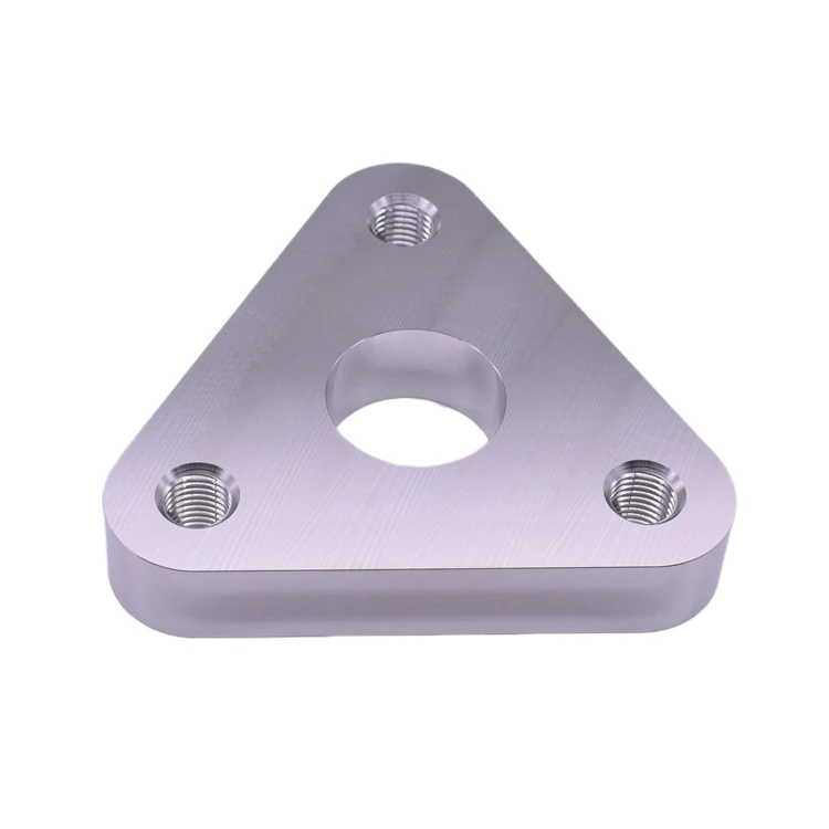 CNC Polished Stainless Steel Triangular Parts Machining Milling With Internal Thread