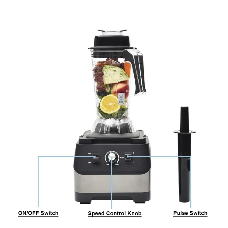 Высокопроизводительный коммерческий смеситель-блендер для замороженного сока мощностью 1680 Вт, одобрен CE