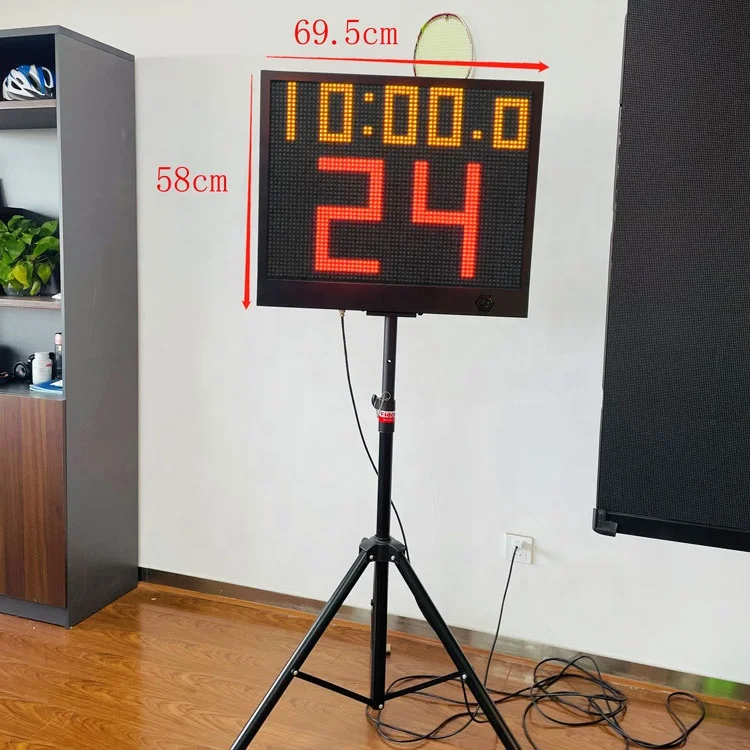 Профессиональные беспроводные Светодиодные односторонние 24-секундные часы для выстрела наружный водонепроницаемый баскетбольный таймер