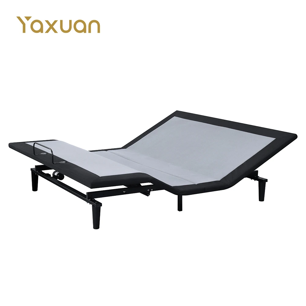 Wire Or Wireless Remote Control Upholstered Electrical Adjustable Folding Bed Base