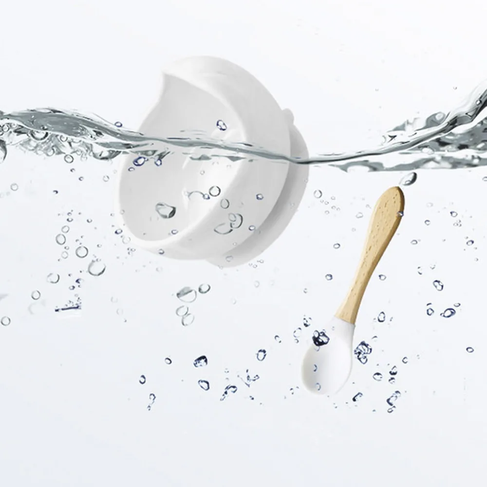 Arriart Non Slip Animal Shape Kids Bowl Cartoon Suction Feeding Silicone Baby Bowl And Spoon Set For Kid Toddler