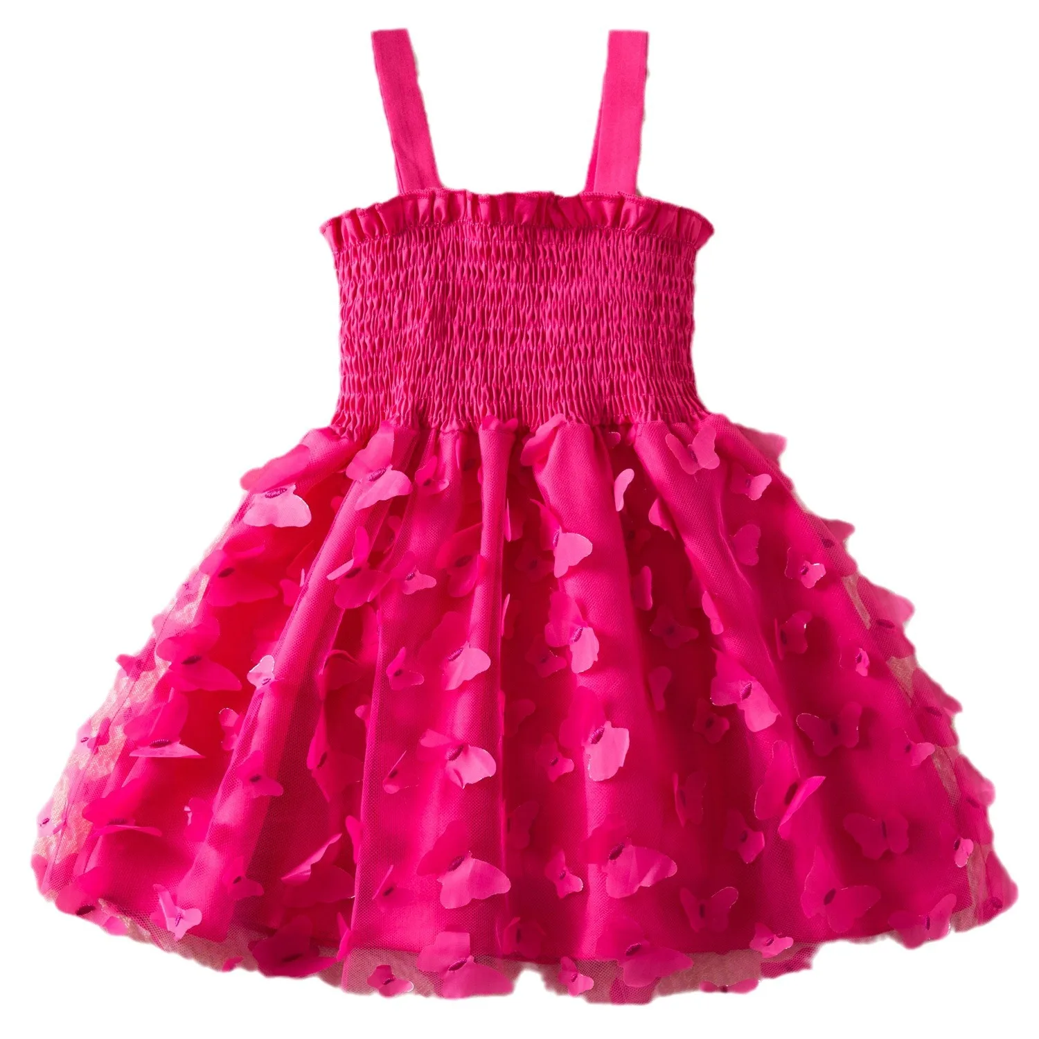 Panic Buying Summer Fashion Children Clothing Butterfly Tutu Suspender Princess Dress