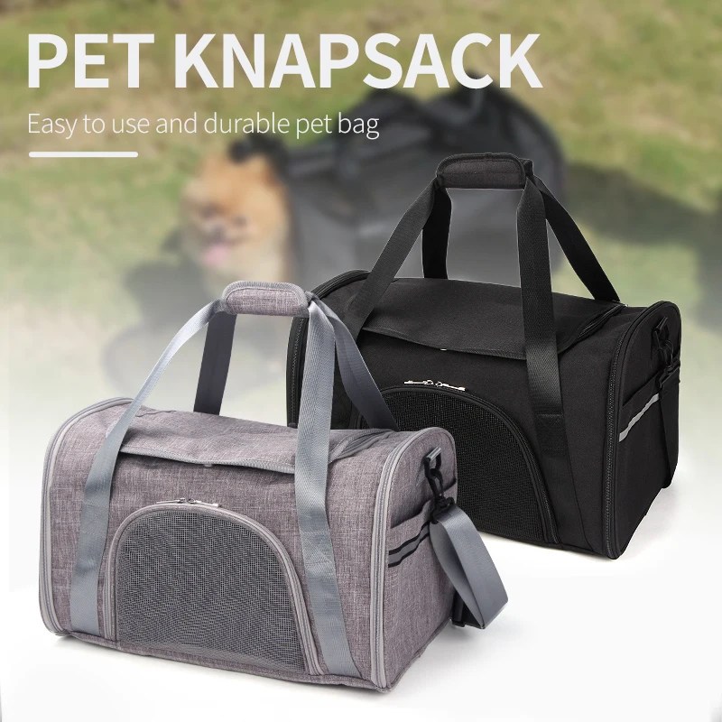 Single Shoulder pet handbag Foldable Portable Soft Pet Carrier Dog Breathable Net Cloth Collapsible Bag Puppy