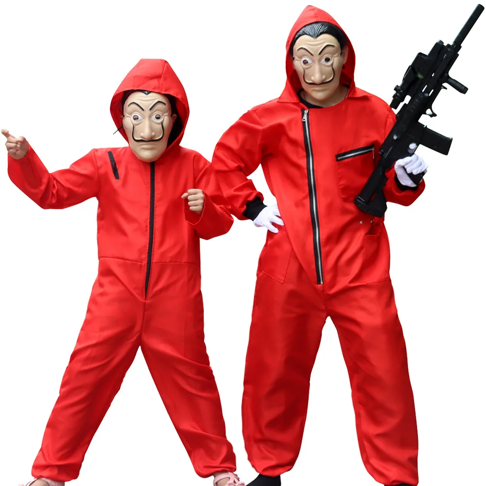  Money Heist The House of Paper La Casa De Papel Cosplay Halloween Costumes with Party