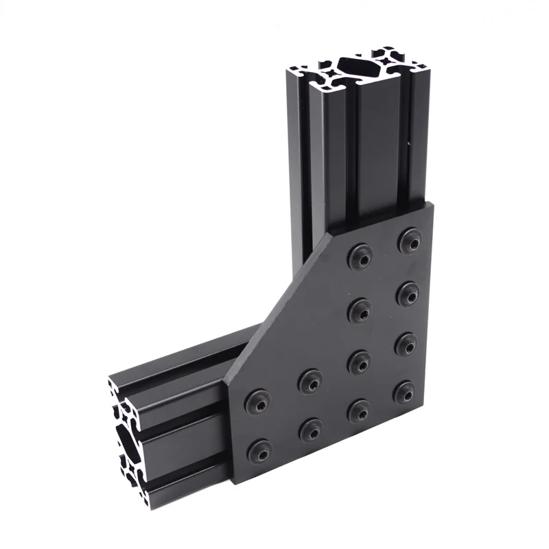 Heavy duty OEM ODM 12 Hole - 90 Degree Angled Flat Plate aluminum connecting plate apply to Factory Assembly Line#6436