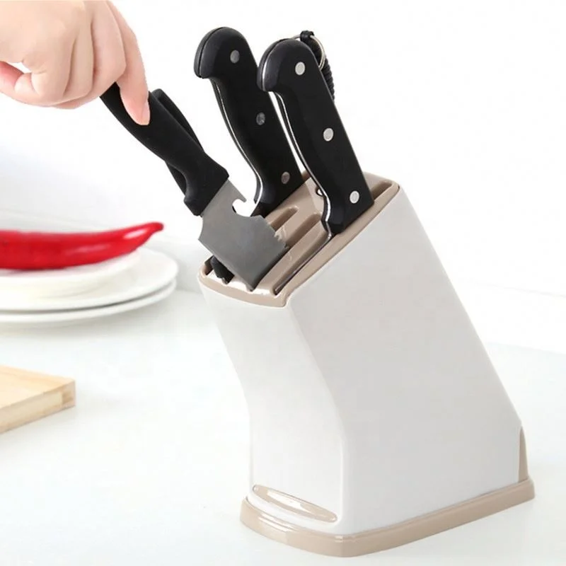 1Pc пластиковый кухонный нож держатель Многофункциональные кухонные аксессуары стеллаж для хранения инструмента ножи