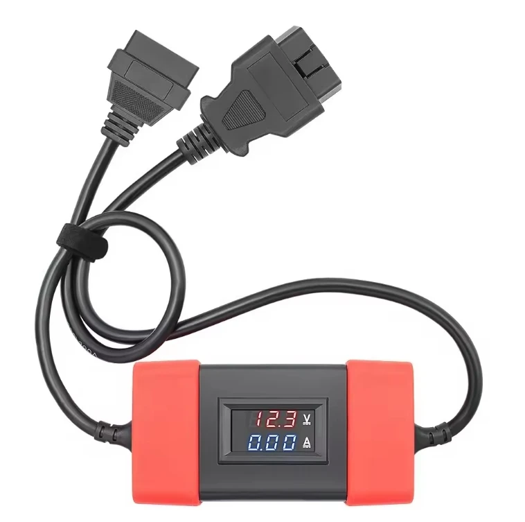 Red 24V to 12V Heavy Duty Truck Diesel Adapter Converter OBD Diagnostic Extension Cable for Launch Easydiag OBD2 Scanner