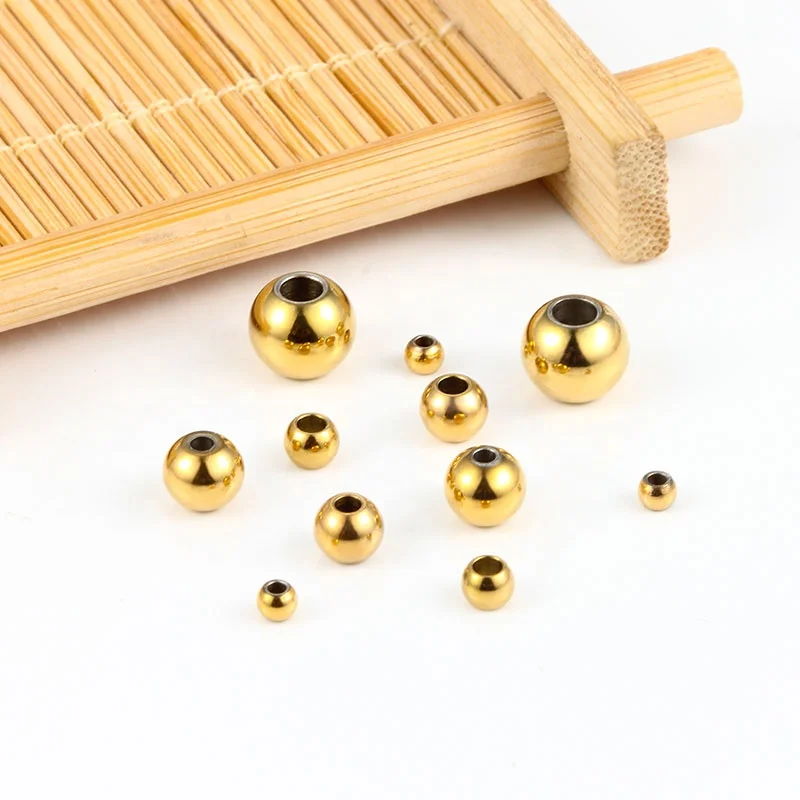 wholesale Diy Bracelet Necklace Beaded Spacer Metal Beads Handmade Custom Logo Beads Jewelry Making