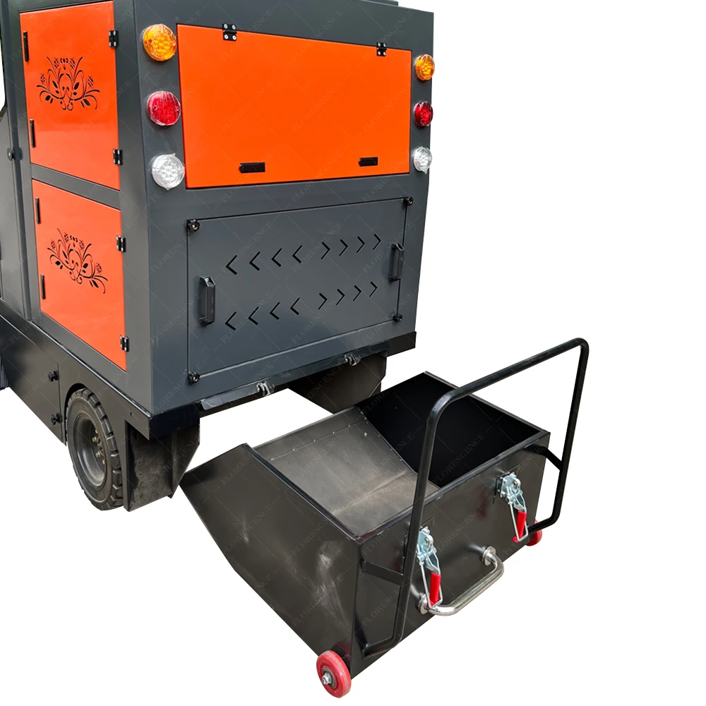 Industrial Street Power Broom Ride On Electric Road Sweeper Vehicle Truck For Road Cleaning