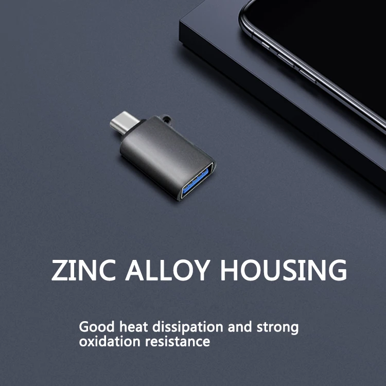 
Notebook connection U disk converter OTG adapter Type-c to USB3.0 zinc alloy adapter suitable for mouse and keyboard 