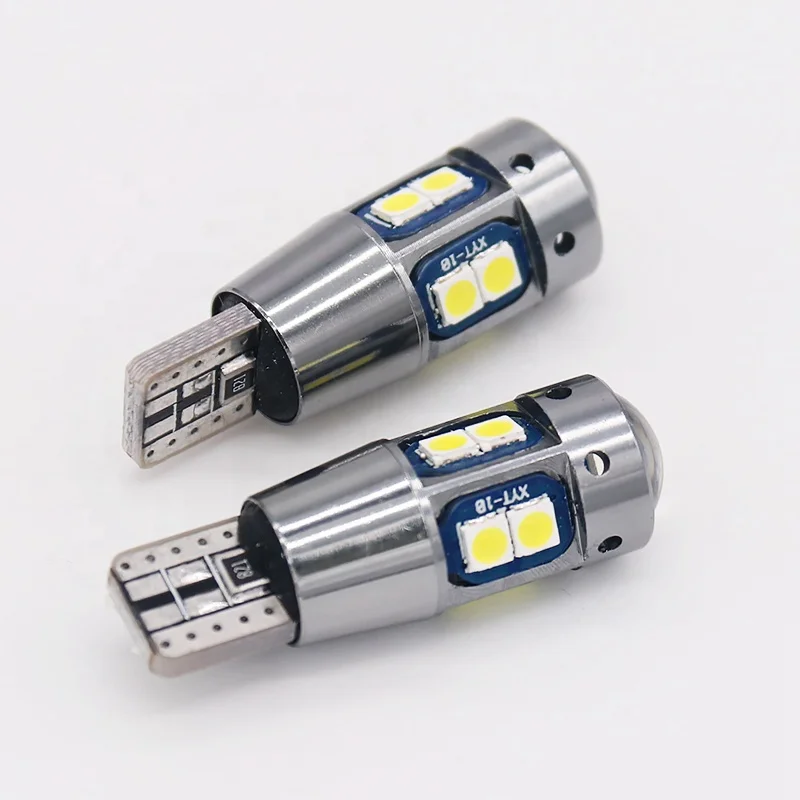 Super Bright 194 168 White Wedge Bulbs Canbus T10 W5W 3030 10SMD Led Bulbs for Interior Map License Plate Light Bulb