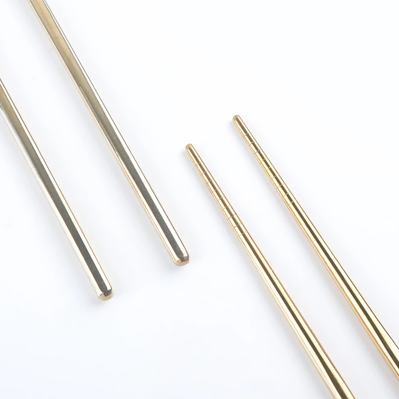 MARCH EXPO Recommend Customized Logo 304 Stainless Steel Metal Chopstick With PVD Plated Colorful Korean Japanese Chopsticks