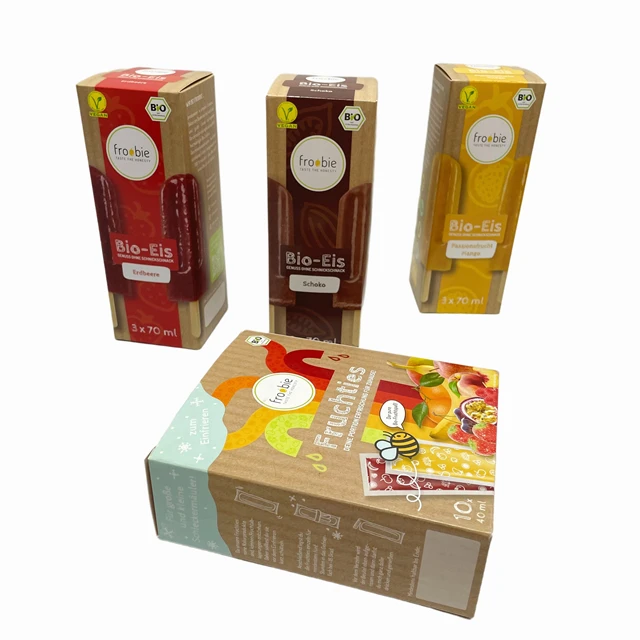 Recyclable ice cream shape candy box ice cream box digital Printing ice cream paper box