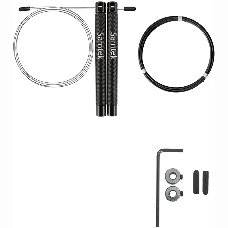 Premium quality gym jump rope freestyle skipping black jump rope