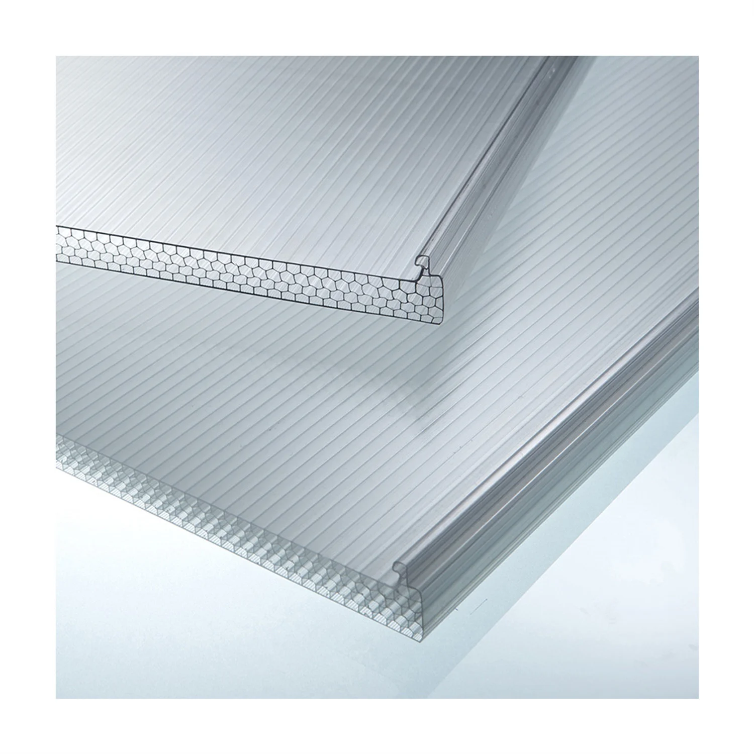 Four wall Honeycomb type Polycarbonate Sheet D-Structure multiwall polycarbonate sheet