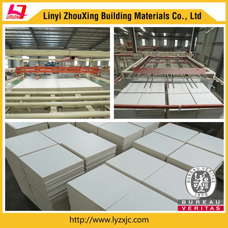 595 x 595mm /600*600mm Pvc Gypsum Board Ceiling Tiles Making Machine