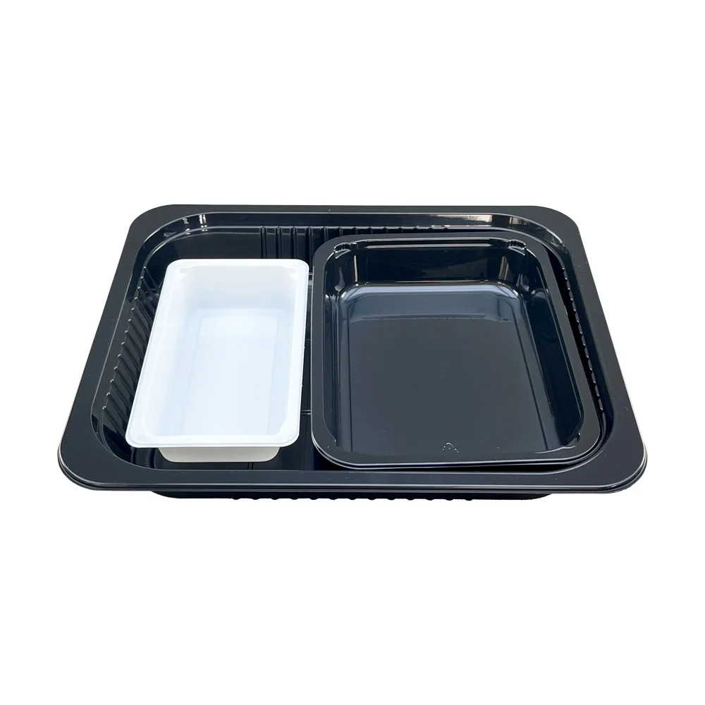 OEM Supply Inflight Airline Plastic Casserole Disposable Cpet Food Tray Container