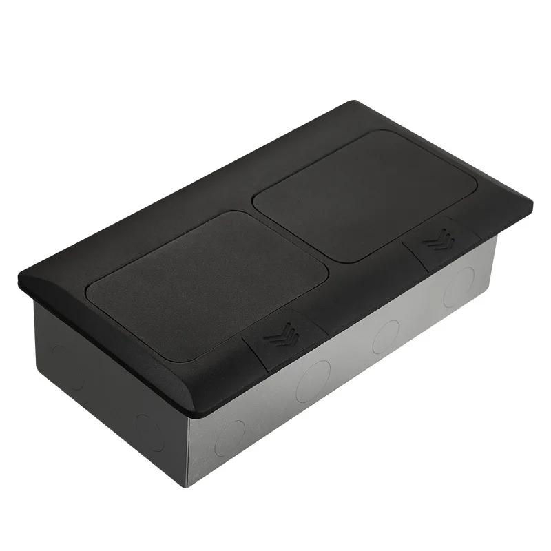 Standard Quick / Slow Pop up Floor Socket USB Phone Internet Sockets 2 Way Electrical Switches Power Outlet Aluminum Alloy