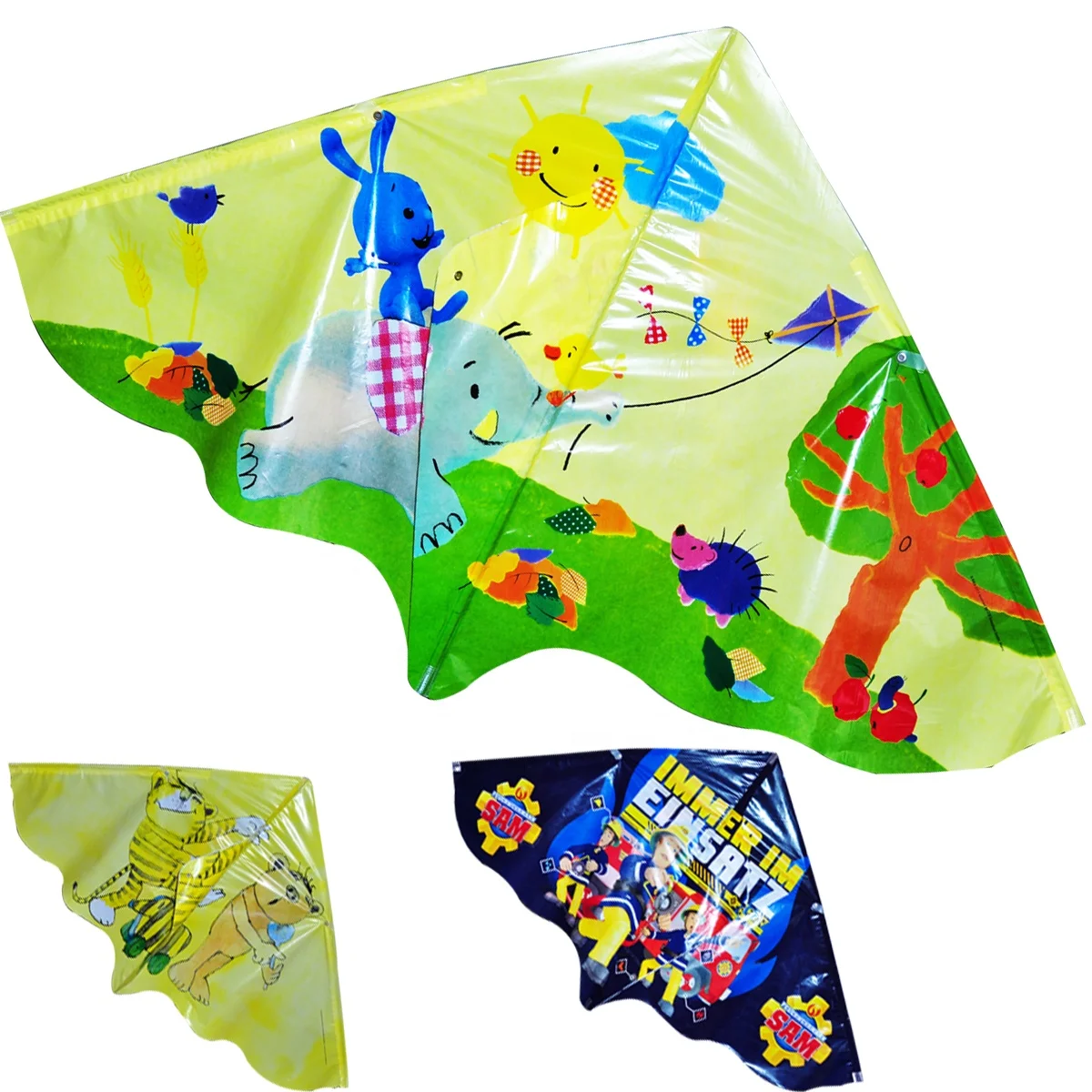 Индивидуальный Пластиковый полиэтиленовый рекламный полноцветный мультяшный воздушный змей delta для детей
