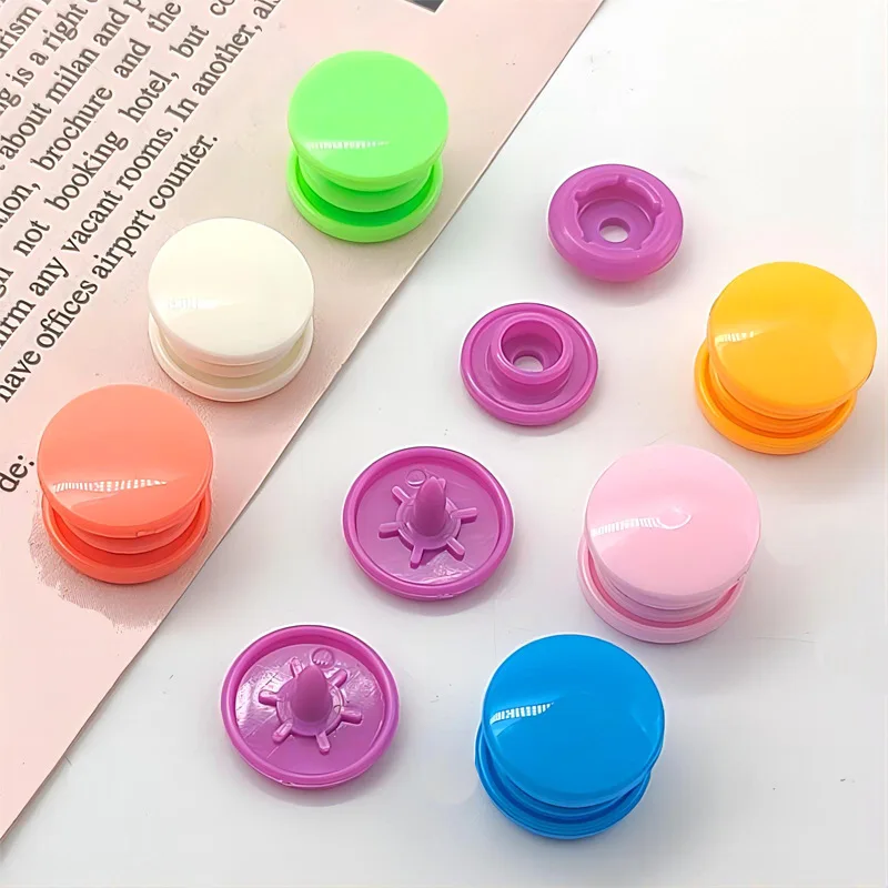 Round Plastic Snap Button Baby Clothes Diaper Buttons Snaps Fasteners Clips Press Studs Clothing Accessories