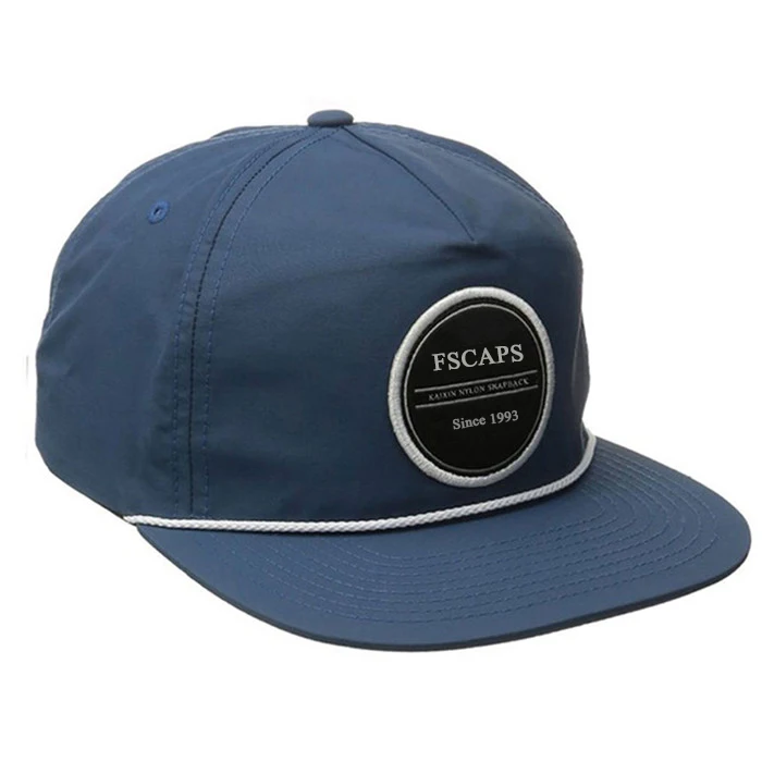 Snapback Caps Custom Nylon Fabric Quick Drying Embroidery Multicolor Package With Gift Box Rope Snapback Hat