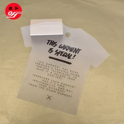 Transparent Soft Clothing Care Tag Wholesale Custom Printing Clear TPU Washing Labels for Swimwear