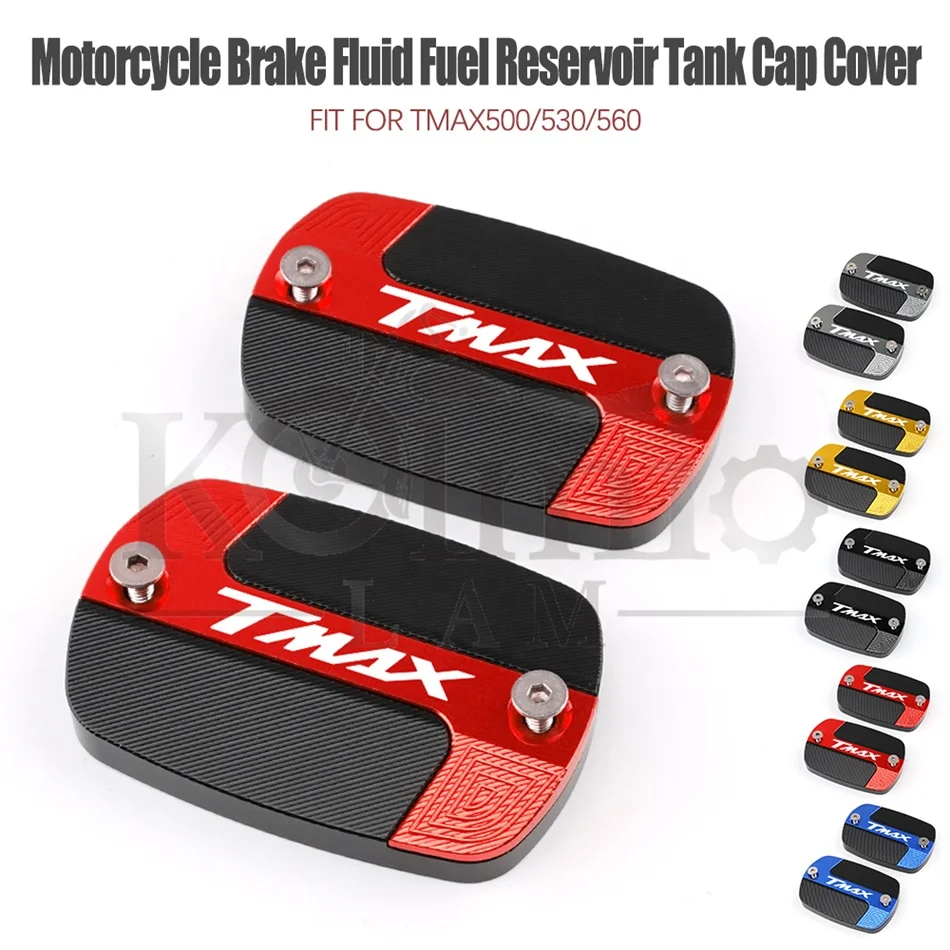 Fit For TMAX560 2019-2021 Tmax530 SX DX 2012-2019 Tmax500 2008-2011 Front Brake Fluid Fuel Reservoir Tank Cup Brake pump Cover