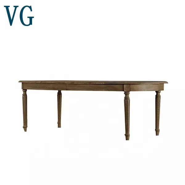 Hot sale customized newest concise dining table top quality wooden oval dining table