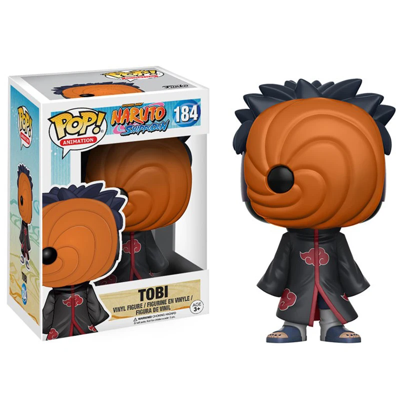 Funko Pop #184 Наруто Тоби фигурка Коллекционная модель