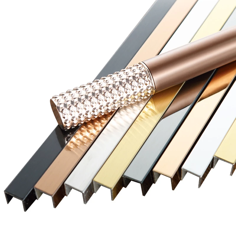 SS304 316 Mirror PVD Color Ss Tile Trim U Shape Type Stainless Steel Decorative Trim Accessories