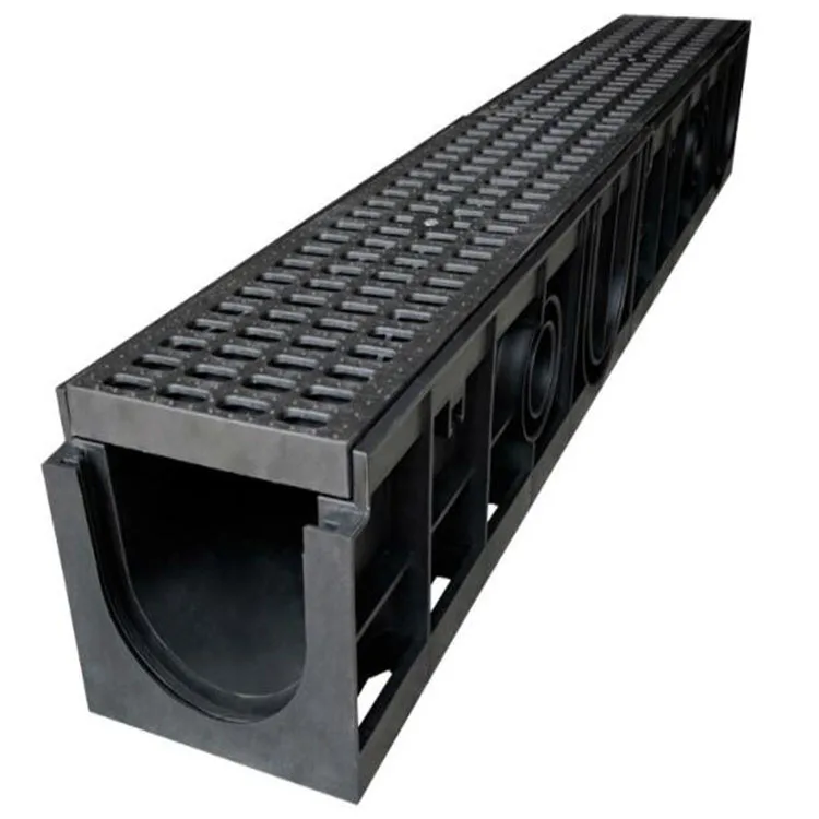 Outdoor U Shape resin concrete High quality plastic Linear drainage channel for ditch